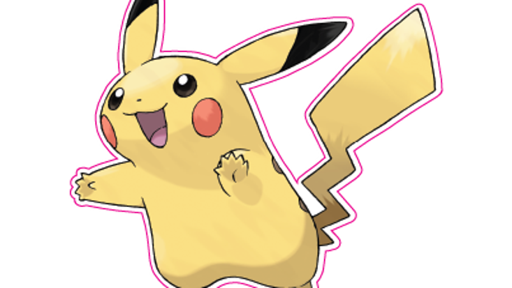 Pokémon sticker booklet showing pikachu